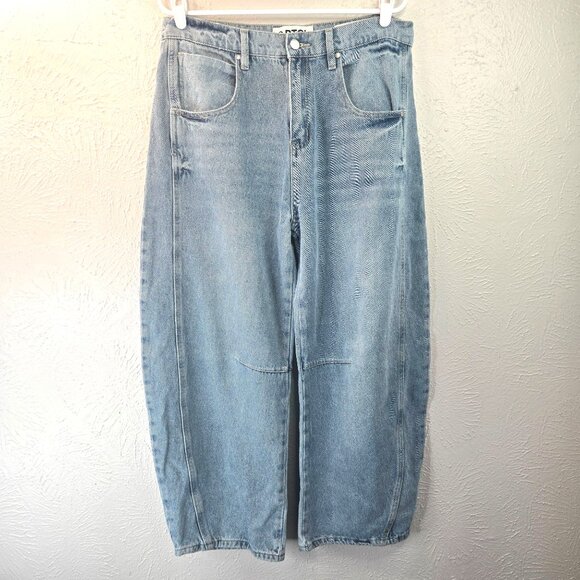 PTCL Barrell Jeans High Waisted Women 29 Light Blue Relaxed Baggy Wide Leg Denim - Picture 1 of 12